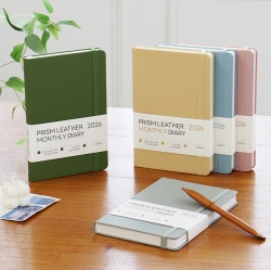 2026 프리즘 레더 A5 먼슬리 다이어리 (날짜형 25절 월간)