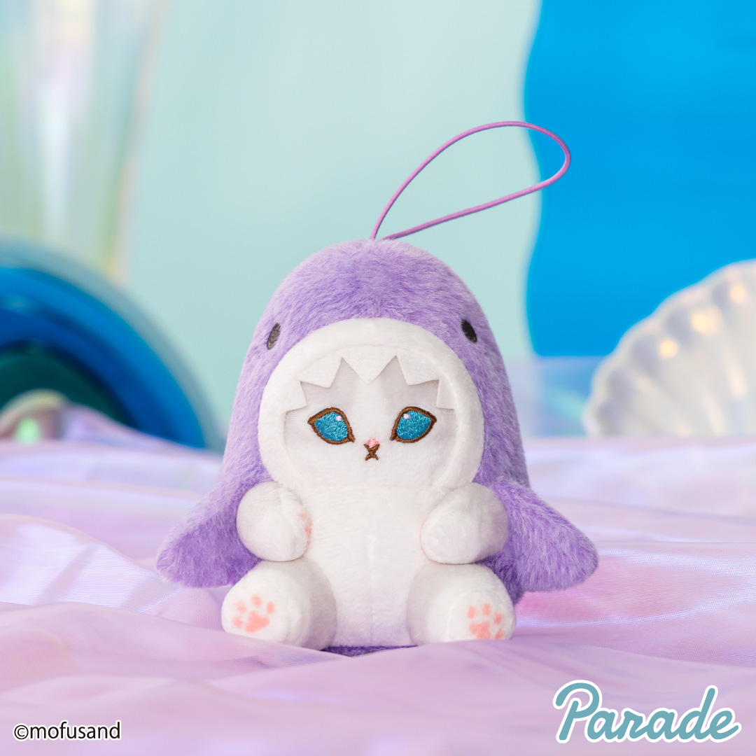 모후샌드 파스텔 상어냥 마스코트 가방고리 10cm_퍼플