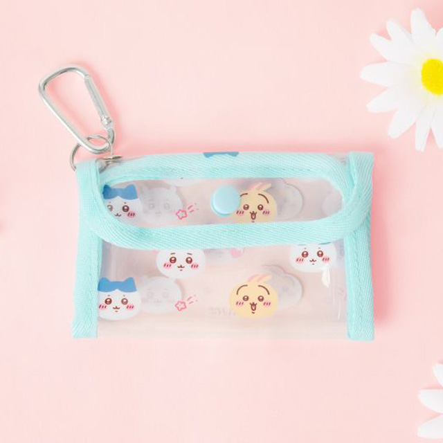 치이카와 패턴 투명 키링 파우치