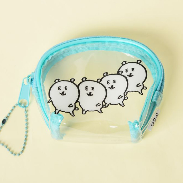 담곰이 민트 반원 투명파우치