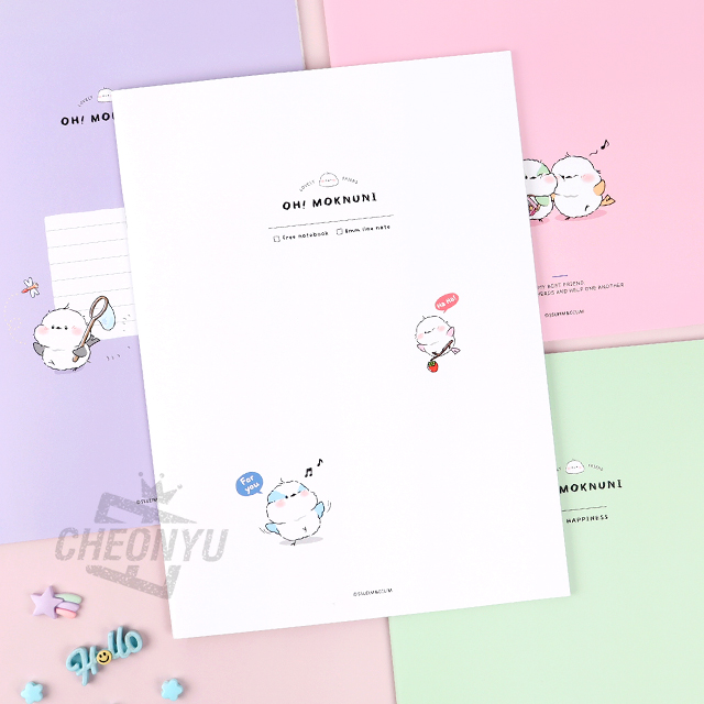 오목눈이 잘 펴지는 노트 랜덤발송 (5개 1세트)