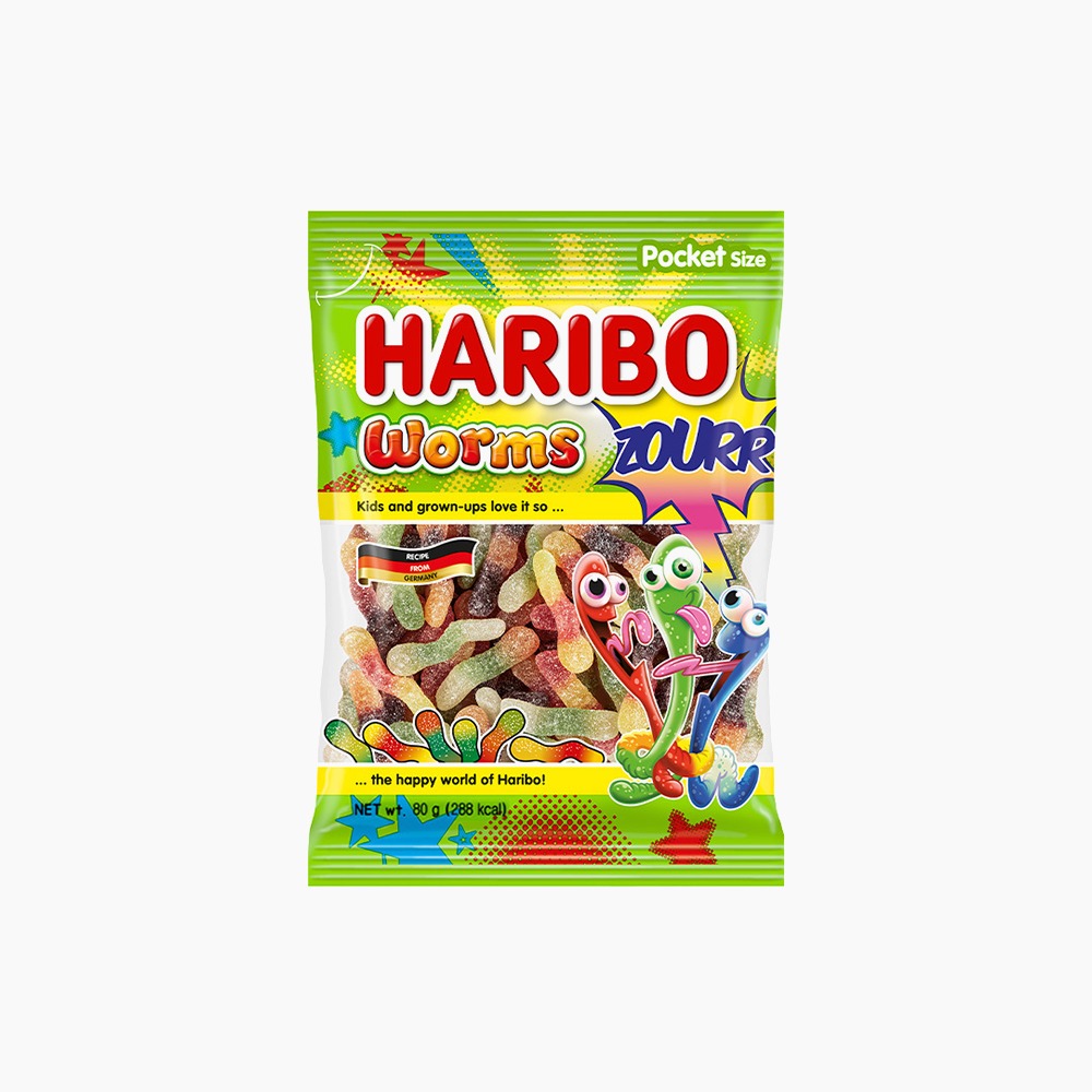 하리보 웜즈 사우어 80g