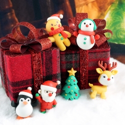크리스마스 미니어처 지우개 6P 세트