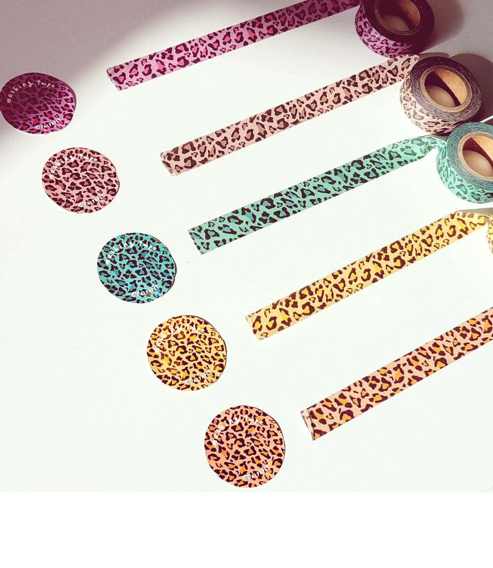 달페이퍼 5종 호피 마스킹테이프