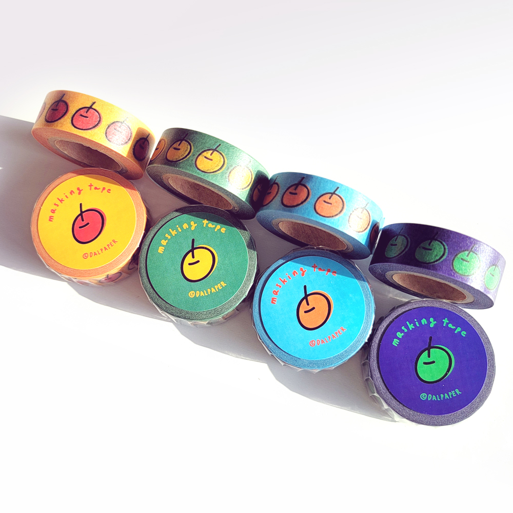 달페이퍼 4종 앵두 마스킹테이프