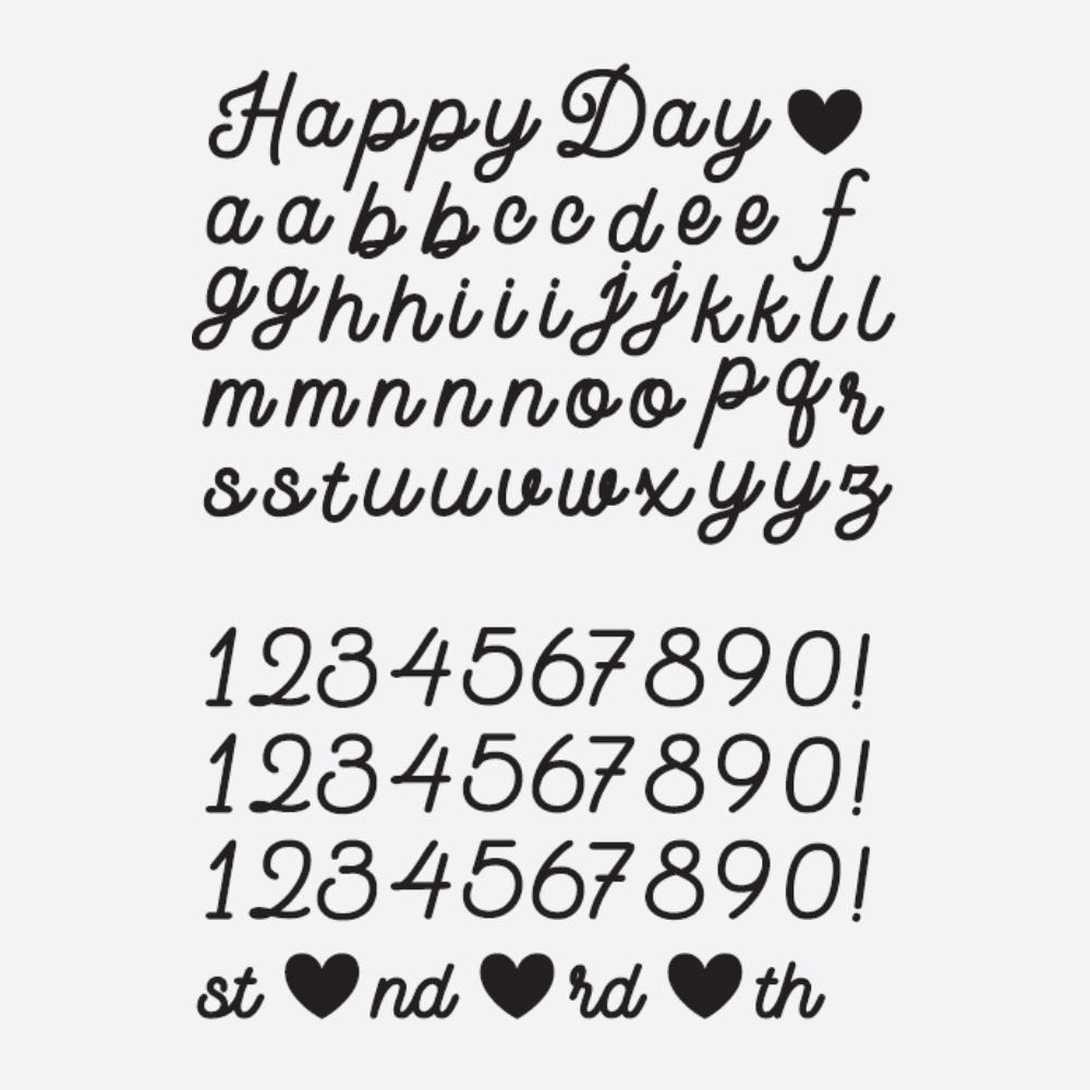 파티 풍선 레터링 스티커 2매_세련된 폰트