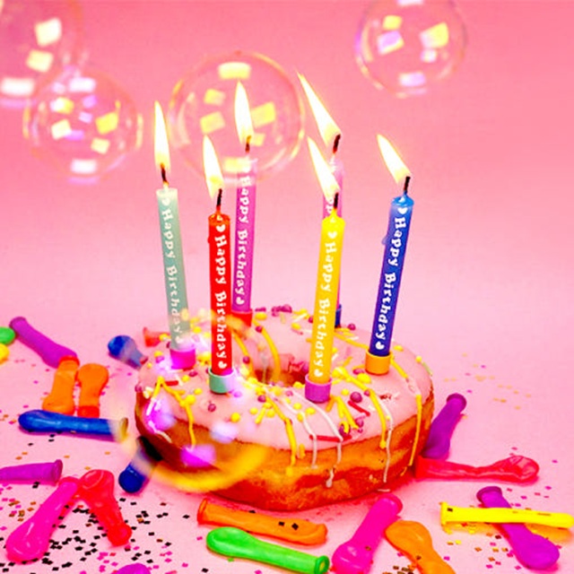 레터링 파티 캔들 해피벌스데이 6개입