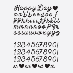 파티 풍선 레터링 스티커 2매_세련된 폰트