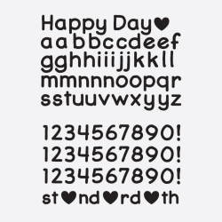 파티 풍선 레터링 스티커 2매_귀여운 폰트