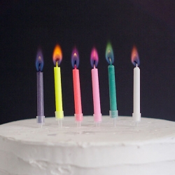 레인보우 컬러 라이트_오로라 불꽃 초