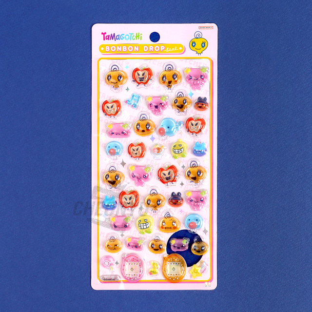 다마고치 봉봉 드롭 입체 스티커_메멧치