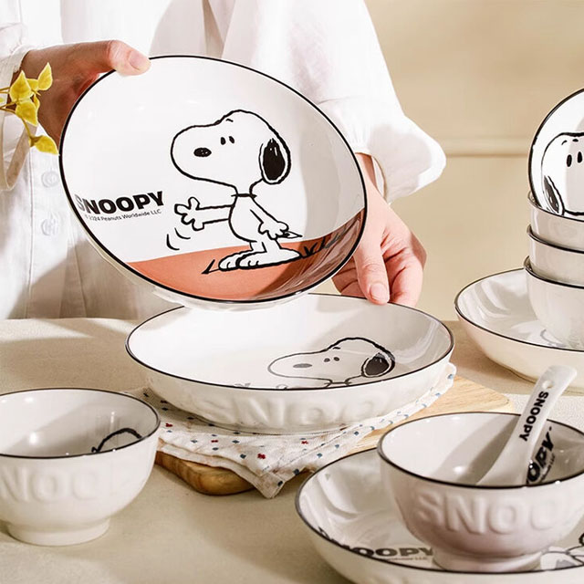 스누피 세라믹 그릇 세트 