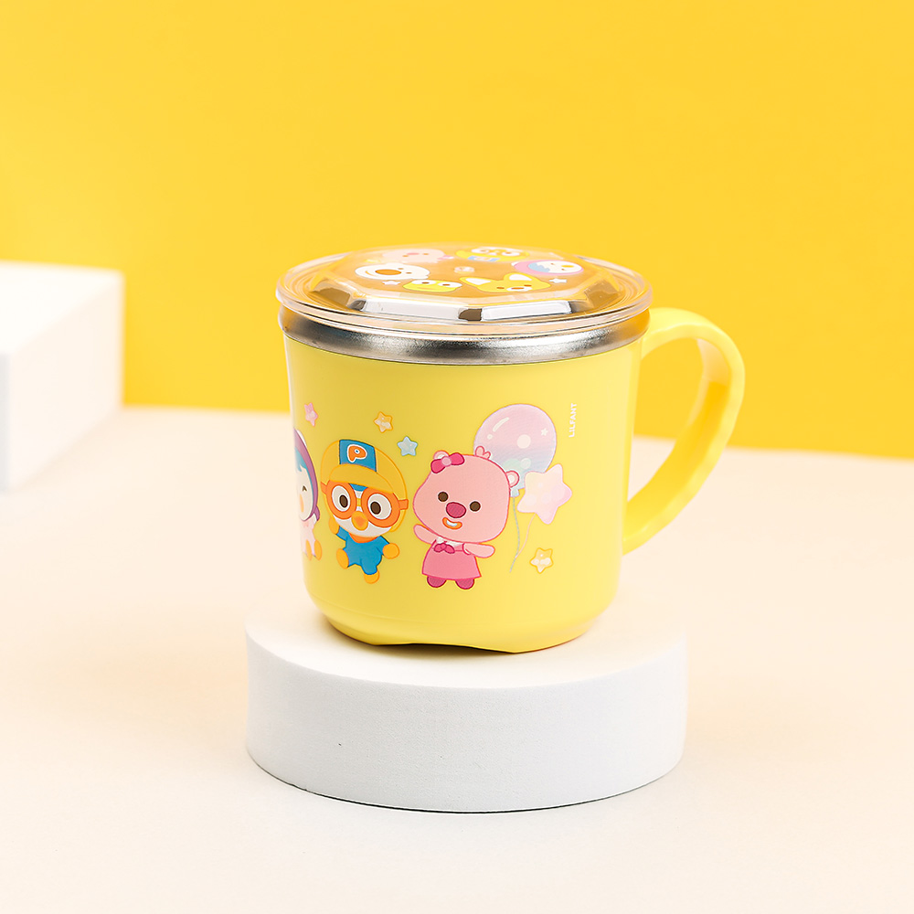 뽀로로 피크닉 논슬립 뚜껑 스텐컵 255ml