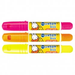 미피  제트스틱 고체 형광펜 3색 세트