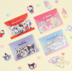 산리오 스티커 파우치 세트