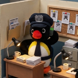 핑구 경찰관 가방고리 10cm + 랜덤카드