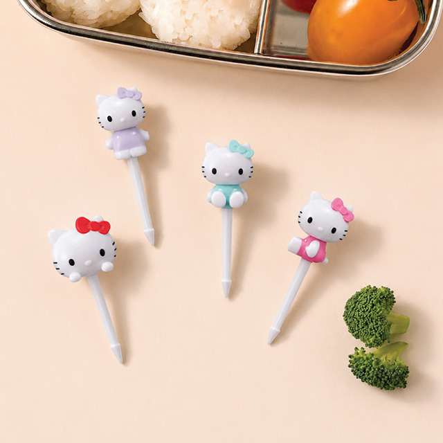 산리오 피규어 다용도 간식꽂이 4P