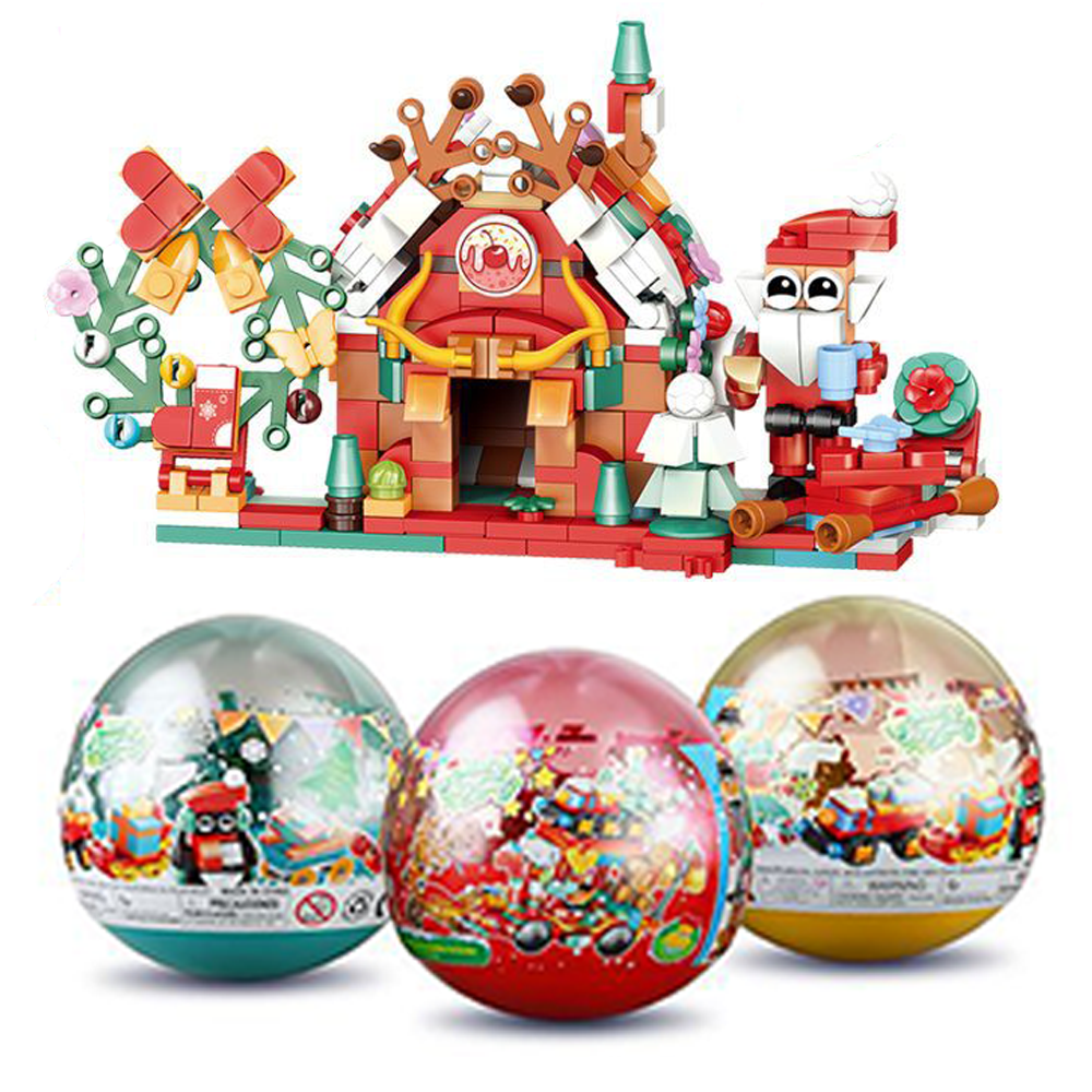 크리스마스 산타하우스 캡슐 블럭 (12개 1세트)