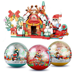 크리스마스 산타하우스 캡슐 블럭 (12개 1세트)