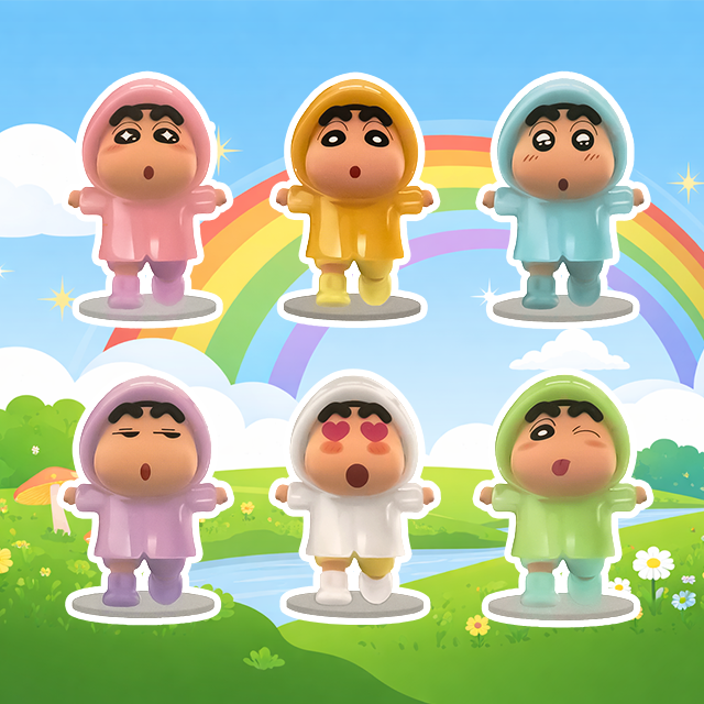 짱구 레인코트 피규어 랜덤박스