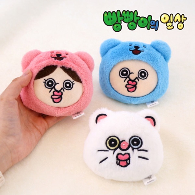 끼꼬 탈을 쓴 빵빵이 핫팩인형