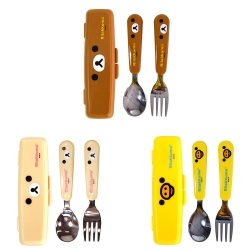 리락쿠마 얼굴 큐티스푼포크케이스세트 (랜덤발송)