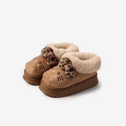 헬로키티 호피털 슬리퍼 부츠 브라운