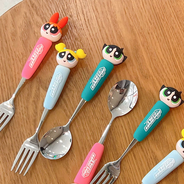 파워퍼프걸 스푼 포크