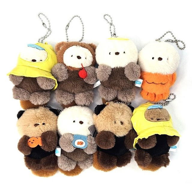 (패키지훼손)아무로키 해달이 수달이 가방고리 7cm 우비 수달이