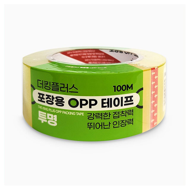 더킹플러스 포장용 OPP 테이프 100M (투명)