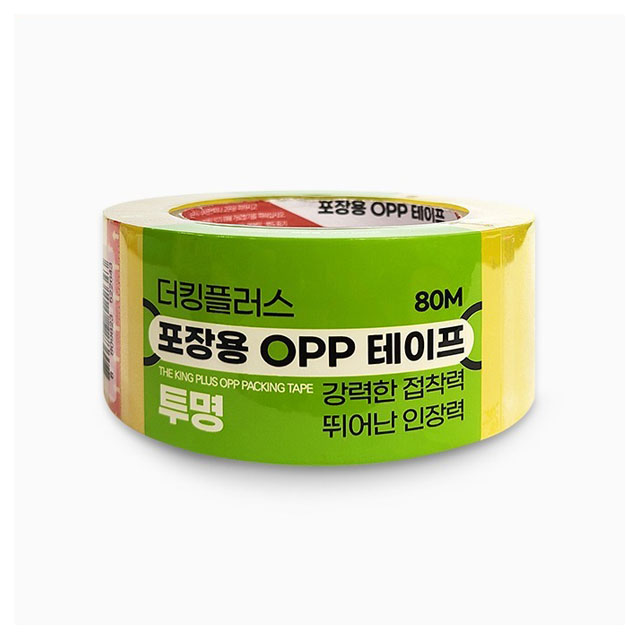 더킹플러스 포장용 OPP 테이프 80M (투명)