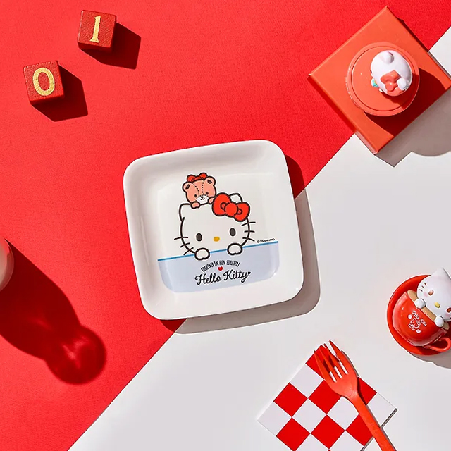 헬로키티 정사각 플레이트