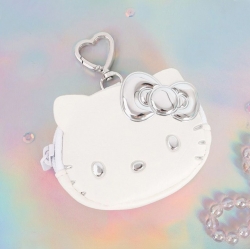 헬로키티 페이스 컬러풀 미니 파우치_실버