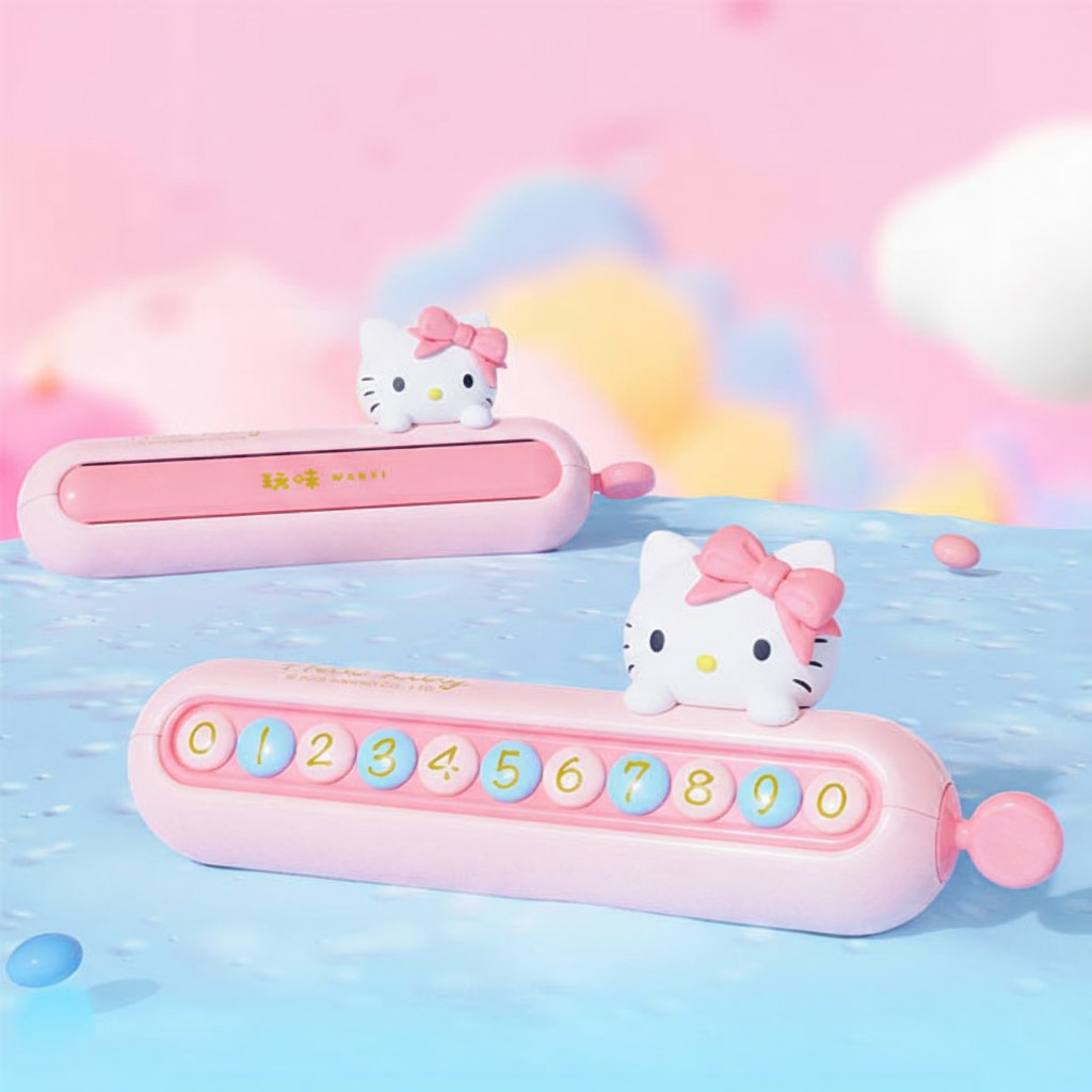 헬로키티 컬러풀 주차번호판 ver.2