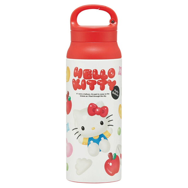 헬로키티 퍼피 벌룬 카라비너 핸들 스텐 보틀 600ml
