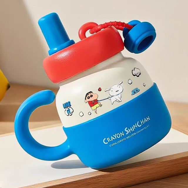 짱구 손잡이 텀블러 700ml_블루베이지