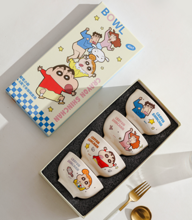 짱구 패밀리 세라믹 공기밥 4P 세트