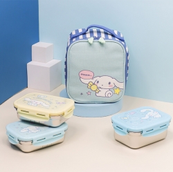 시나모롤 3단 스텐도시락 보온보냉 가방 세트