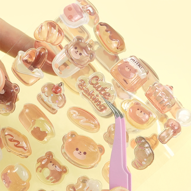 푸드 애니멀 워터 드롭 스티커 (랜덤발송)