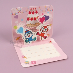 호빵맨 짤랑이 딸랑이 생일 축하 입체 미니카드