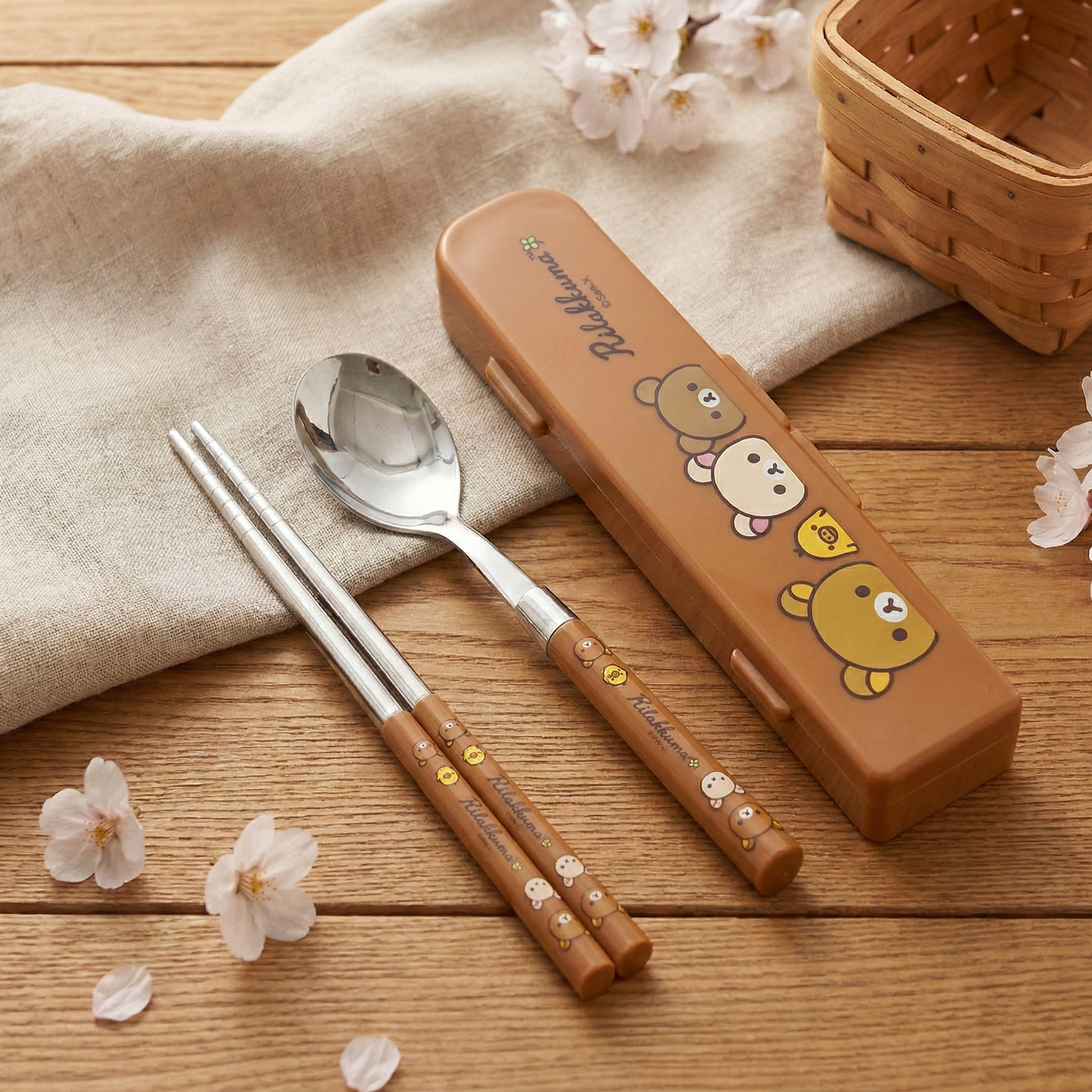 리락쿠마 해피 뉴슬림 수저케이스