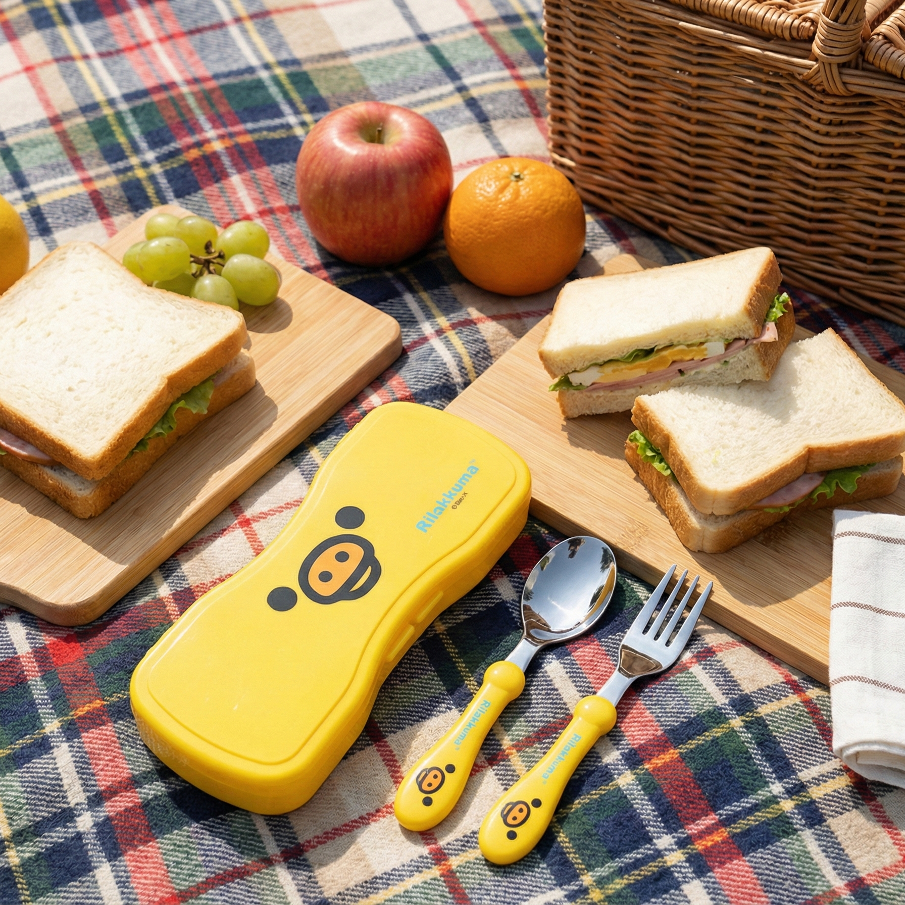 키이로이토리 얼굴 뉴 스푼 포크 케이스