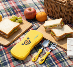 키이로이토리 얼굴 뉴 스푼 포크 케이스