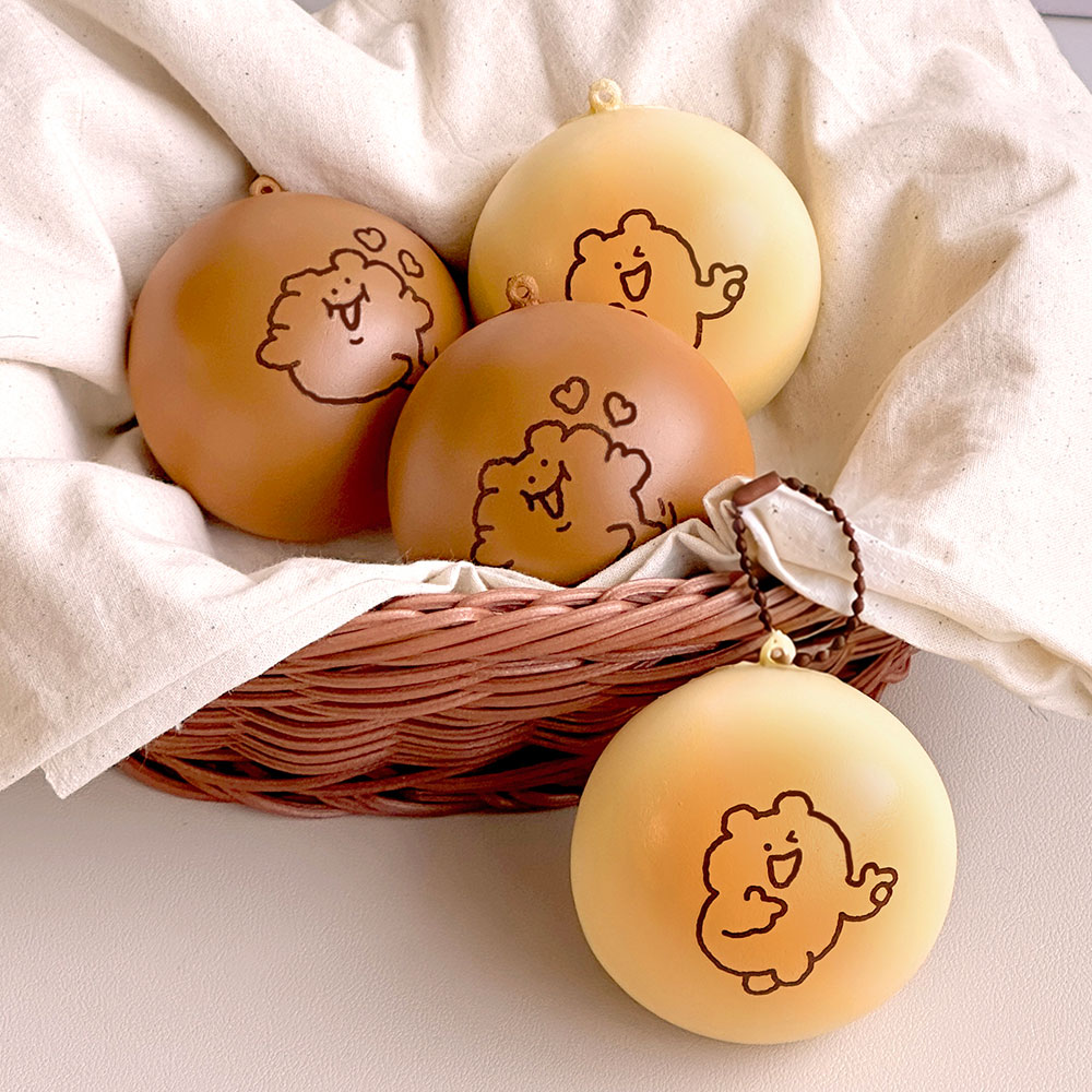 곰돌희 모닝빵 스퀴시 키링 (랜덤발송)