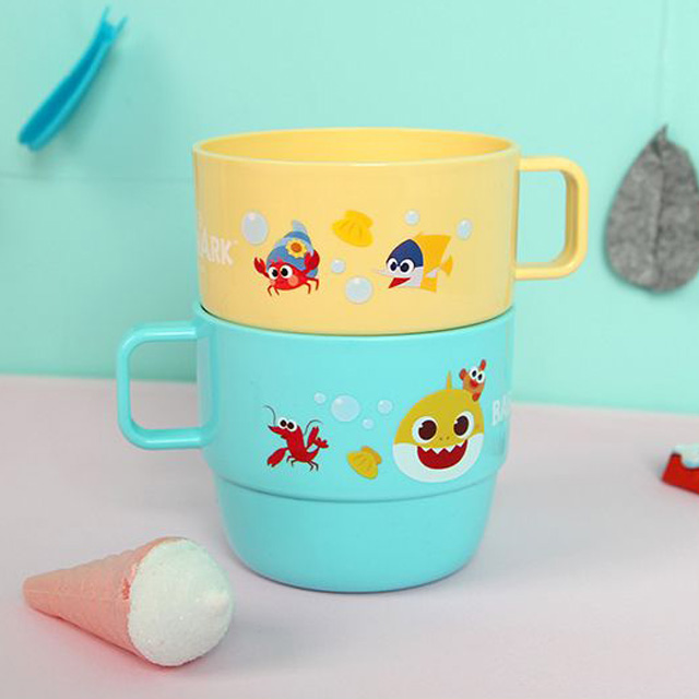 아기상어 심플 손잡이컵 230ml 2P세트