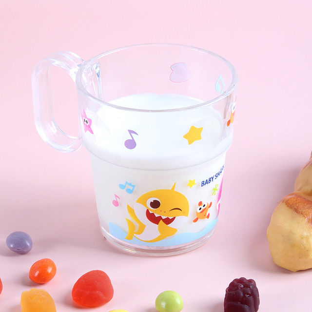 아기상어 도트 물방울 양치컵