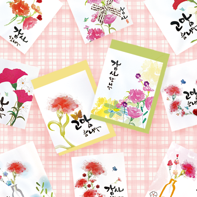 [FT5044] 미니 꽃카드 세트 (10종 1세트)