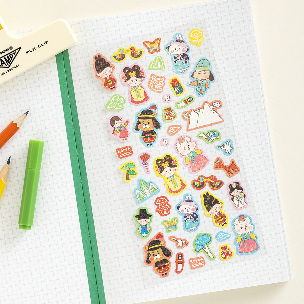 Hello Korea 홀로그램 스티커