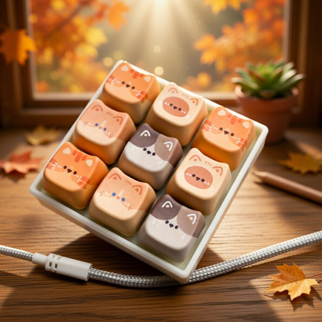 고양이 클릭커 키링