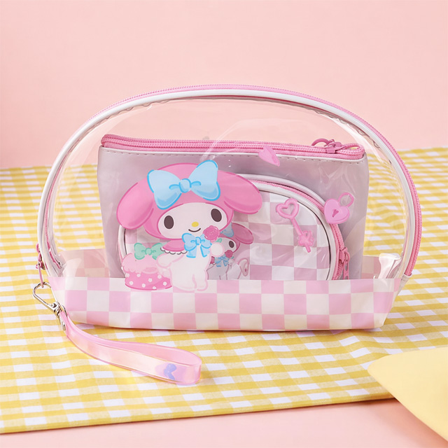 스윗하트 마이멜로디 투명 3피스 파우치